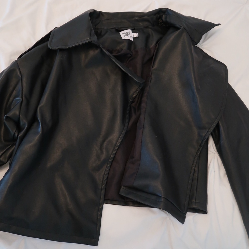 Princess Polly Black Leather Jacket